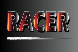 Cool racer, biker typography vector