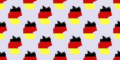 Seamless pattern of germany map isolated on light blue background. vector