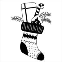 Christmas boot with gifts vector