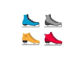 Ice skate icon set design illustration vector template