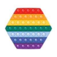 Pop it fidget toy polygon shaped vector