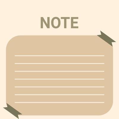 blank brown paper in vintage style with folded edges for notes. vector illustration