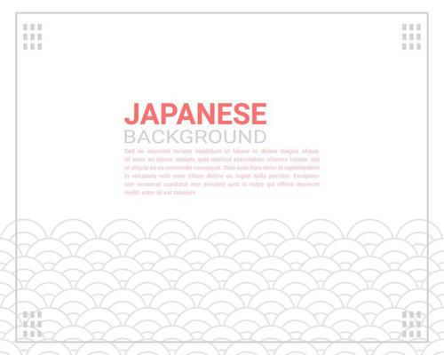 Japanese pattern background with wavy shape for frame and presentation. vector illustration