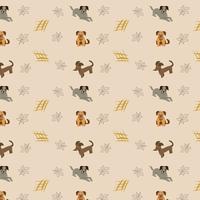 Pattern with the image of dogs for the nursery. Dog pattern for wallpaper, covers, textiles, packaging paper vector