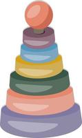 Pyramid kids toys.Pyramide toy icon. Children pyramid toy vector illustration.