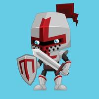 warrior cartoon stylized illustration vector