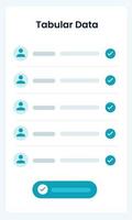 Tabular Data Skeleton Screen for Websites, Campaigns, Web and Print vector