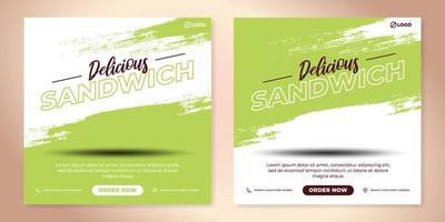 social media design template with image placement vector