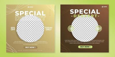 social media design template with image placement vector