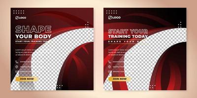 social media design template with image placement vector