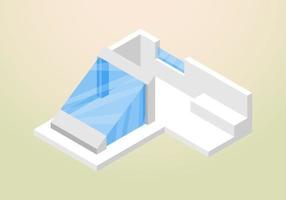 isometric design of modern and minimalist house vector template