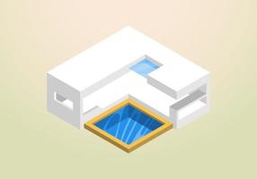 isometric design of modern and minimalist house vector template