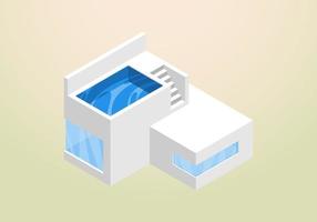 isometric design of modern and minimalist house vector template