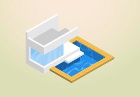 isometric design of modern and minimalist house vector template