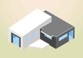 isometric design of modern and minimalist house vector template