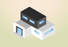 isometric design of modern and minimalist house vector template