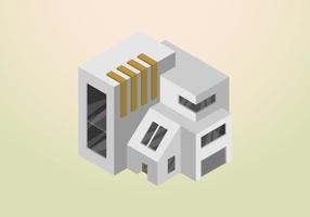 isometric design of modern and minimalist house vector template