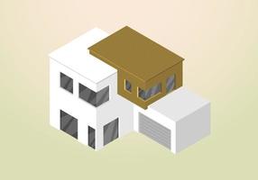 isometric design of modern and minimalist house vector template