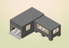 isometric design of modern and minimalist house vector template