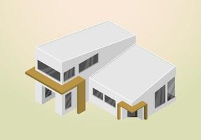 isometric design of modern and minimalist house vector template