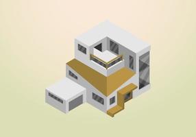 isometric design of modern and minimalist house vector template