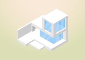 isometric design of modern and minimalist house vector template