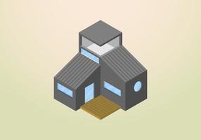 isometric design of modern and minimalist house vector template