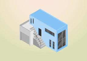 isometric design of modern and minimalist house vector template