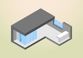 isometric design of modern and minimalist house vector template