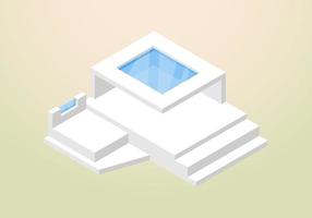 isometric design of modern and minimalist house vector template