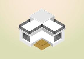 isometric design of modern and minimalist house vector template