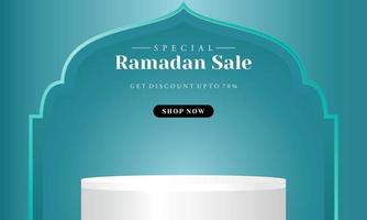 banner de promoción de ventas para la venta de ramadán vector