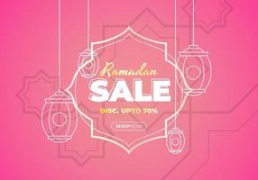 banner de promoción de ventas para la venta de ramadán vector