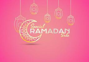 Sales promotion banner for ramadan sale vector