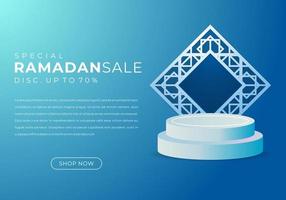 Sales promotion banner for ramadan sale vector