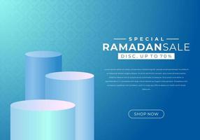 banner de promoción de ventas para la venta de ramadán vector