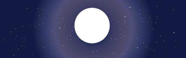 Full moon on sky with stars vector