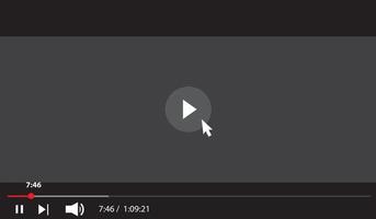 Video player interface. Vector illustration