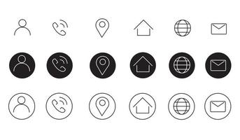 Contact Web Vector Icons Set