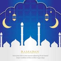 Islamic background with illustration designs of mosques, vector