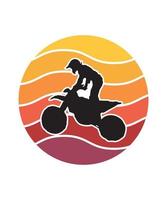 Bike Retro Sunset Design template vector