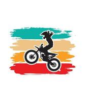 Bike Retro Sunset Design template vector