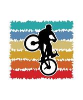 Bike Retro Sunset Design template vector