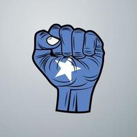 Somalia Flag with Hand Design vector