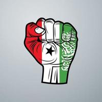 Somaliland Flag with Hand Design vector