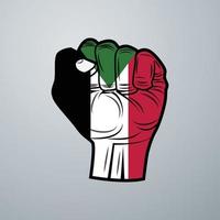 Sudan Flag with Hand Design vector