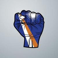 Marshall Islands Flag with Hand Design vector