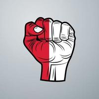 Poland  Flag with Hand Design vector