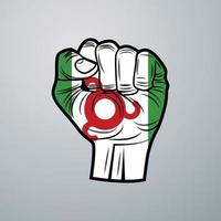 Ingushetia Flag with Hand Design vector