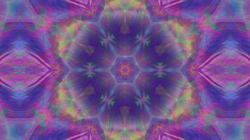 Abstract fantasy multicolored patterned background kaleidoscope video